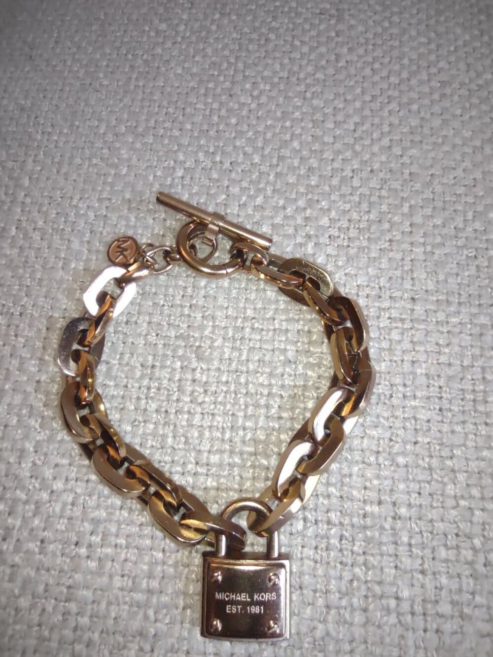Michael Kors toggle lock charm bracelet